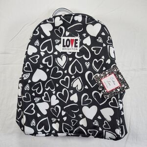 Brighton Black and White Heart Backpack